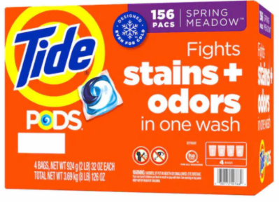 BULK-TIDE PODS-DETERGENT-SPRING MEADOW-156 CT