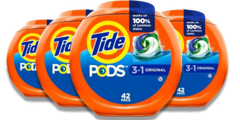 BULK-TIDE PODS-LIQUID LAUNDRY DETERDENT-3IN1-ORGINAL SCENT-42CT-4 PACK