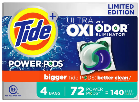 BULK- TIDE POWER PODS-ULTRA OXY-ODOR ELIMINATOR-72CT