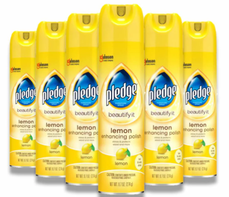 BULK-PLEDGE-MUTIPURPOSE-POLISH SPRAY-LEMON-9.0 OZ-6 PACK